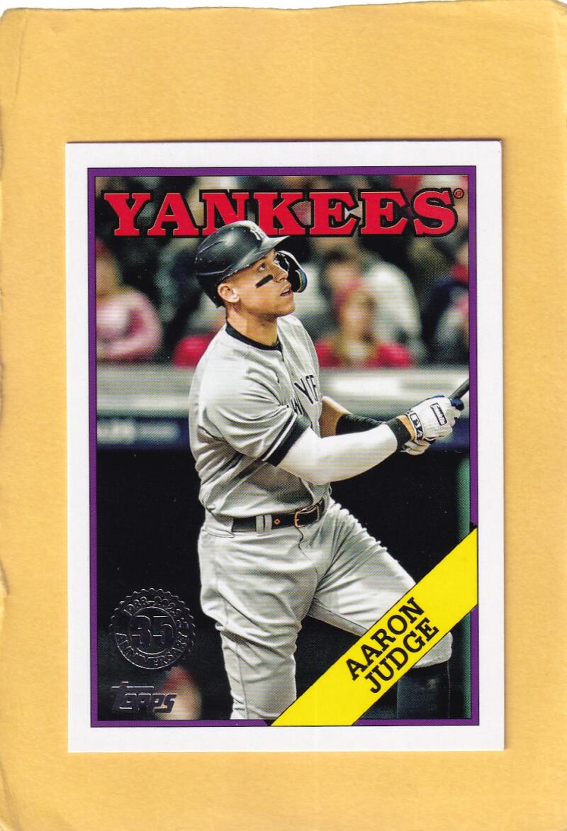 2023 Topps Update Series 1988 Baseball Blue #88US-36 Aaron Judge NM-MT+ New York Yankees + base 2 card lot
