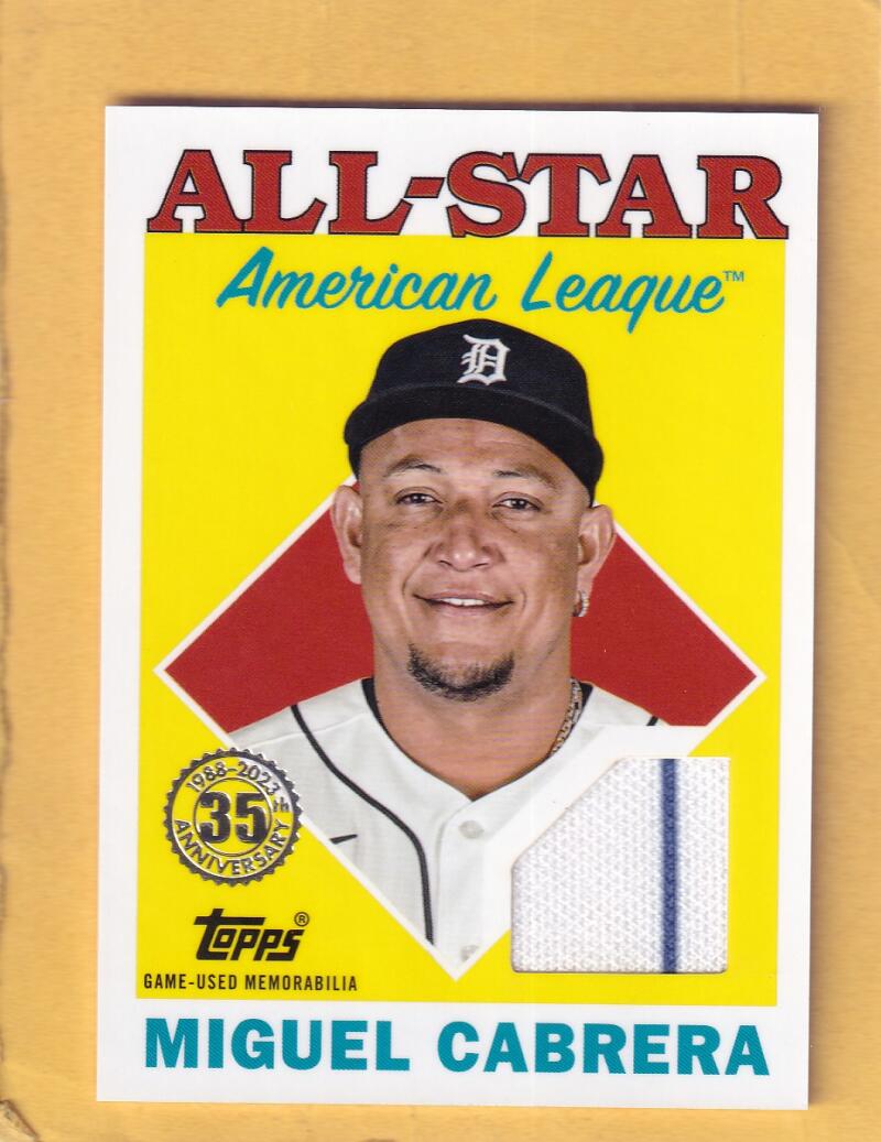 2023 Topps 1988 All-Star Baseball Relics #88ASR-MC Miguel Cabrera NM-MT+ MEM Detroit Tigers