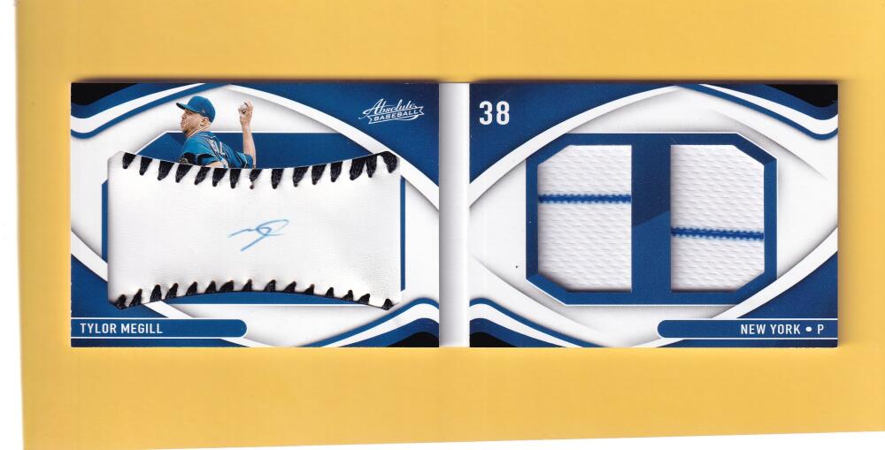 2022 Panini Absolute Rookie Baseball Material Booklet Signatures Black #160 Tylor Megill NM-MT+ RC Rookie MEM Auto 17/60 New York Mets