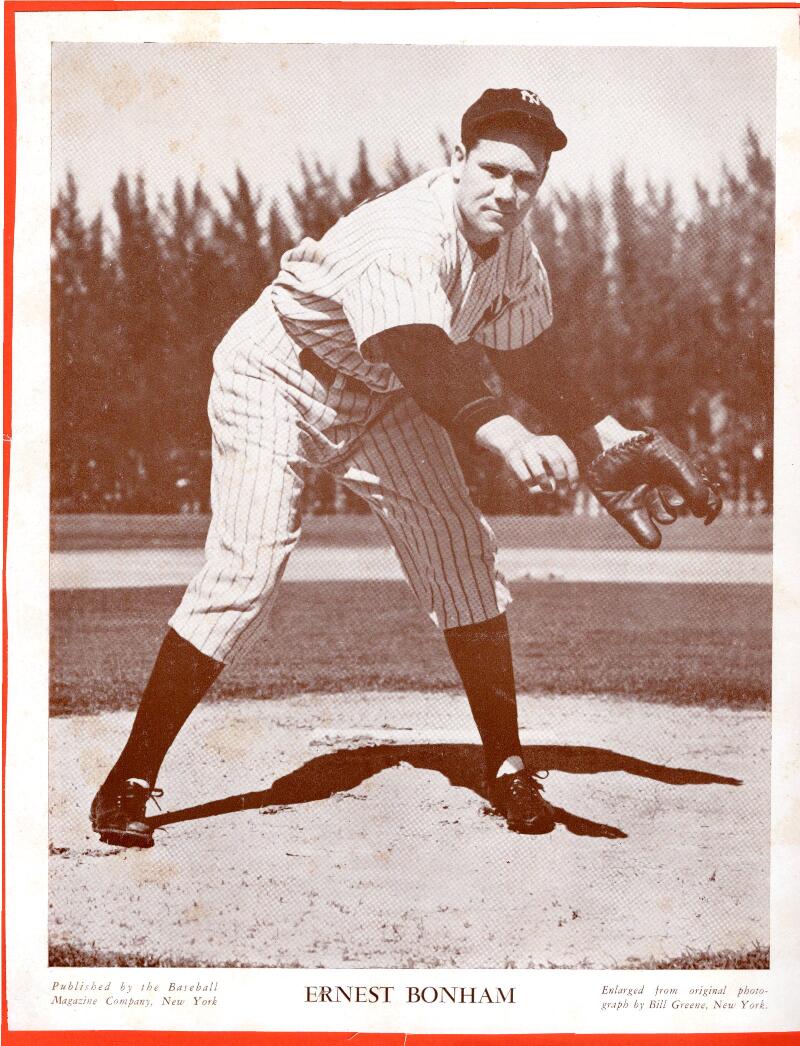 1916-57 Baseball Magazine Co. M114 Ernest Bonham G Good (trimmed border*) 
*The M114 posters are sometimes found trimmed.  New York Yankees #31977